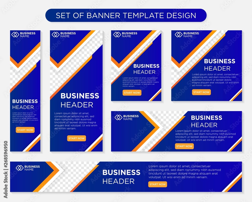 set of promotion kit banner template design with modern and simple ...