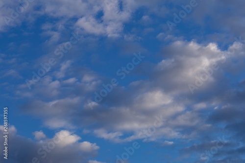 clouds,taken just before sunset in spring