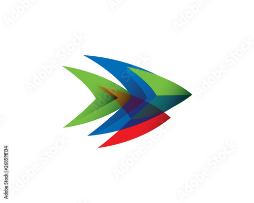 Free Download Modern Abstract Digital Technology Arrow Logo Illustration In Isolated White Background - GFXLoad