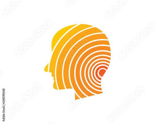 Modern Abstract Biometric Verification Technology Logo Illustration In Isolated White Background
