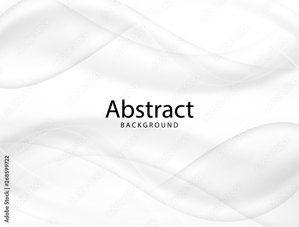 Modern background, abstract wave design, soft gray and white Modern background, abstract wave design, soft gray and white