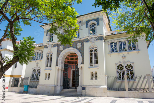 Faro, Portugal, July 25, 2018: Bank of Portugal, Faro City, Algarve Region, Portugal