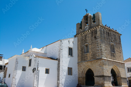View of the Church of Se, Faro, Portugal.