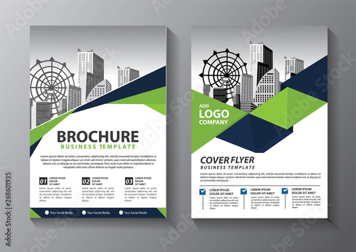 Brochure design, cover modern layout, annual report, poster, flyer in A4 with colorful triangles, geometric shapes for tech, science, market with light background