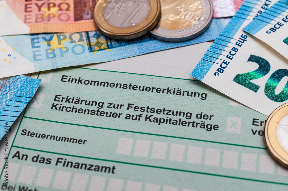 Fototapeta premium Finanzamt Steuererklärung einreichen