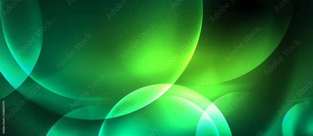 Neon glowing circles vector abstract background Neon glowing circles vector abstract background