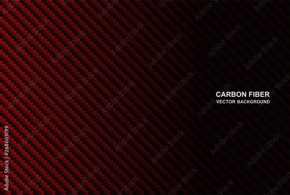 Abstract .Carbon fiber background. red carbon fiber background ,light and shadow. Vector. - obrazy, fototapety, plakaty 