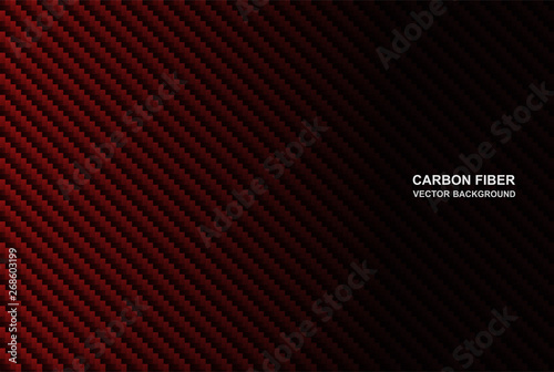 Abstract .Carbon fiber background. red carbon fiber background ,light and shadow. Vector. photo