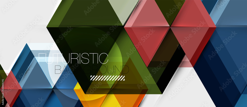 Bright color hexagon geometrical composition background, business presentation template Bright color hexagon geometrical composition background, business presentation template