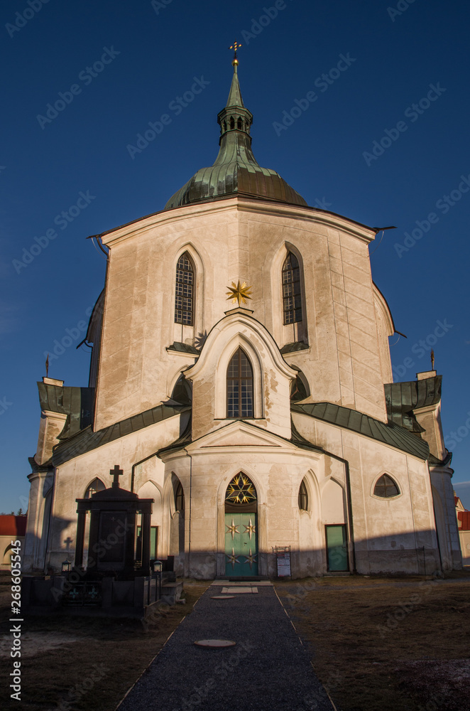 Pilgrimage Church of Saint John of Nepomuk at Zelena Hora, Zdar nad Sazavou, Czech Republic.