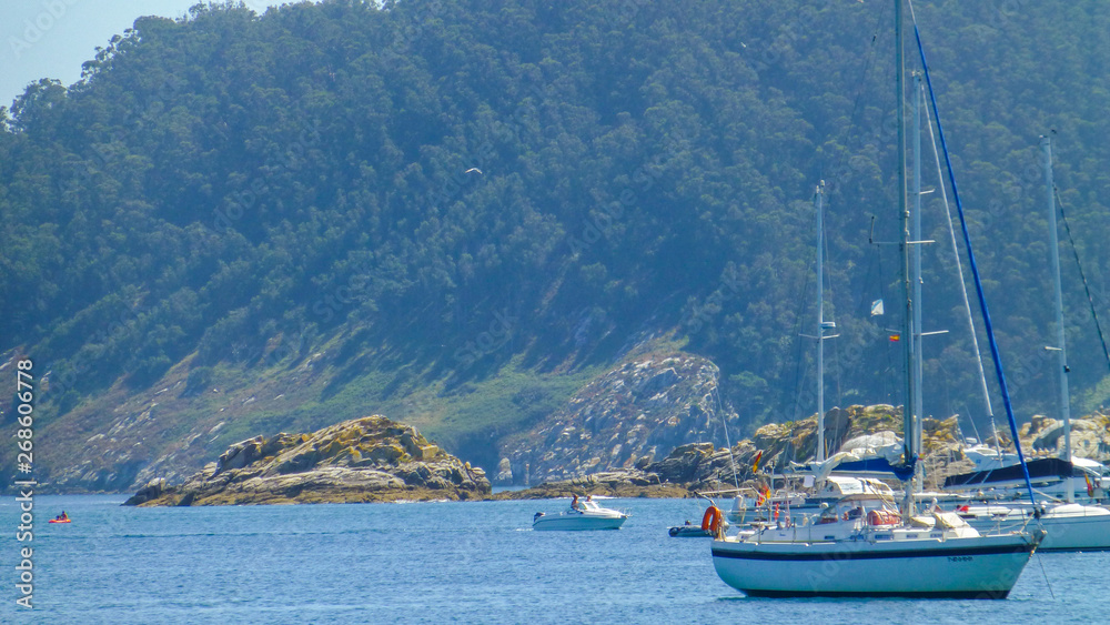 Galicia. Islas Cies / Cies Islands. National Park in Rias Baixas.Spain