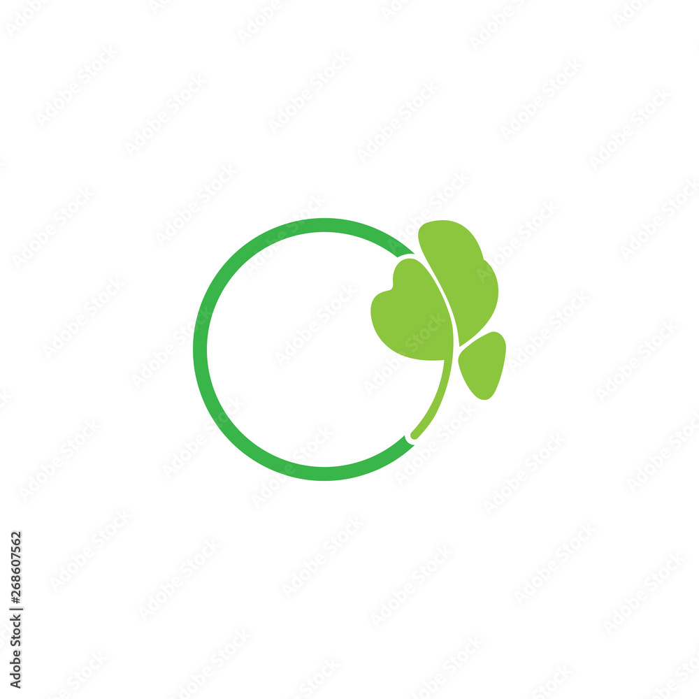 simple letter c circle leaf parsley design logo vector simple letter c circle leaf parsley design logo vector