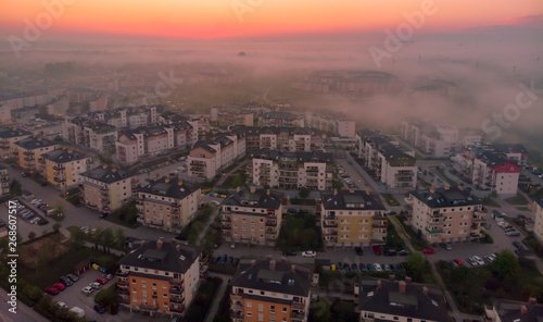 Gdansk foggy town