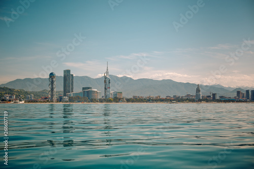 Batumi view from the sea. Batumi sea view panorama photo