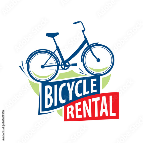 Logo for Bicycle rental. Vector illustration on white background
