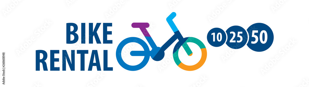 Logo for Bicycle rental. Vector illustration on white background Logo for Bicycle rental. Vector illustration on white background