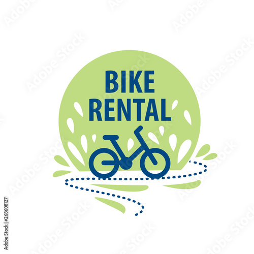 Logo for Bicycle rental. Vector illustration on white background