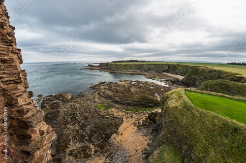 View of Oxroad bay from Tantallon castle, Scotland