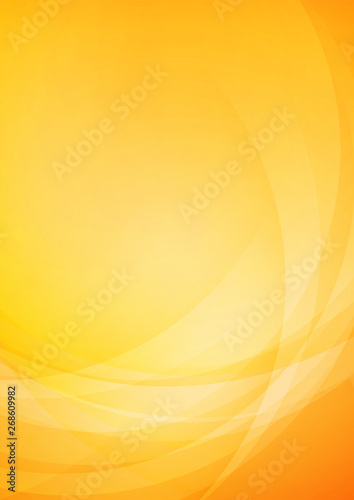 Curved abstract yellow orange background