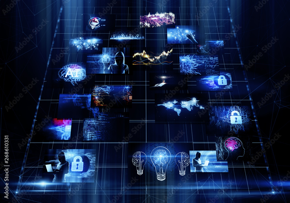 Cloud computing and software concept Cloud computing and software concept