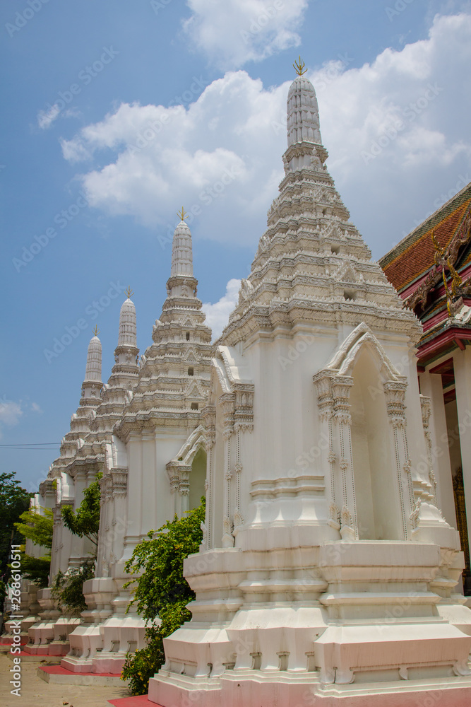 Wat Maha Phruttharam is ancient temples built since the Ayutthaya period at Khwaeng Maha Phruttharam, Khet Bang Rak, Bangkok Thailand on May 10,2019.