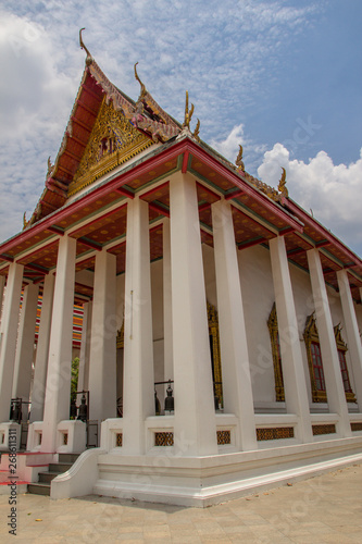 Wat Maha Phruttharam is ancient temples built since the Ayutthaya period at Khwaeng Maha Phruttharam, Khet Bang Rak, Bangkok Thailand on May 10,2019. photo