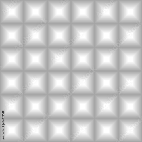 Volumetric, three-dimensional grayscale seamless texture rhombus rectangular shape