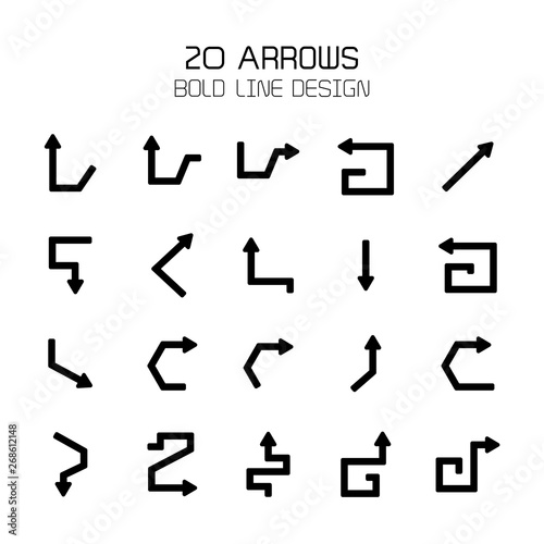 arrow icons set