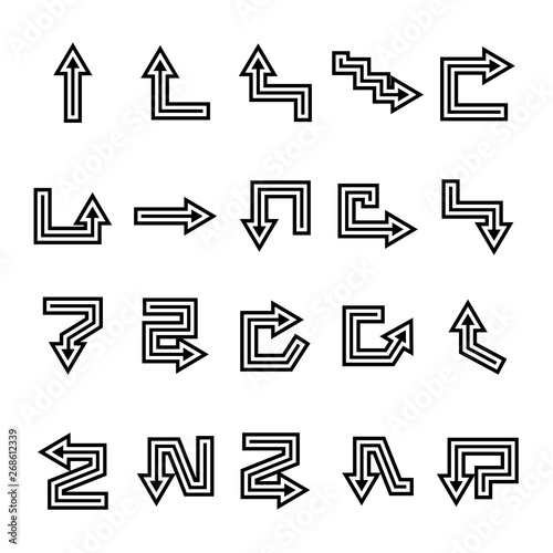 arrow icons set 