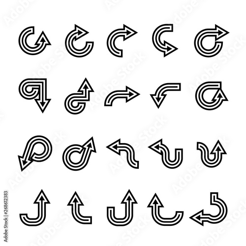arrow icons set 