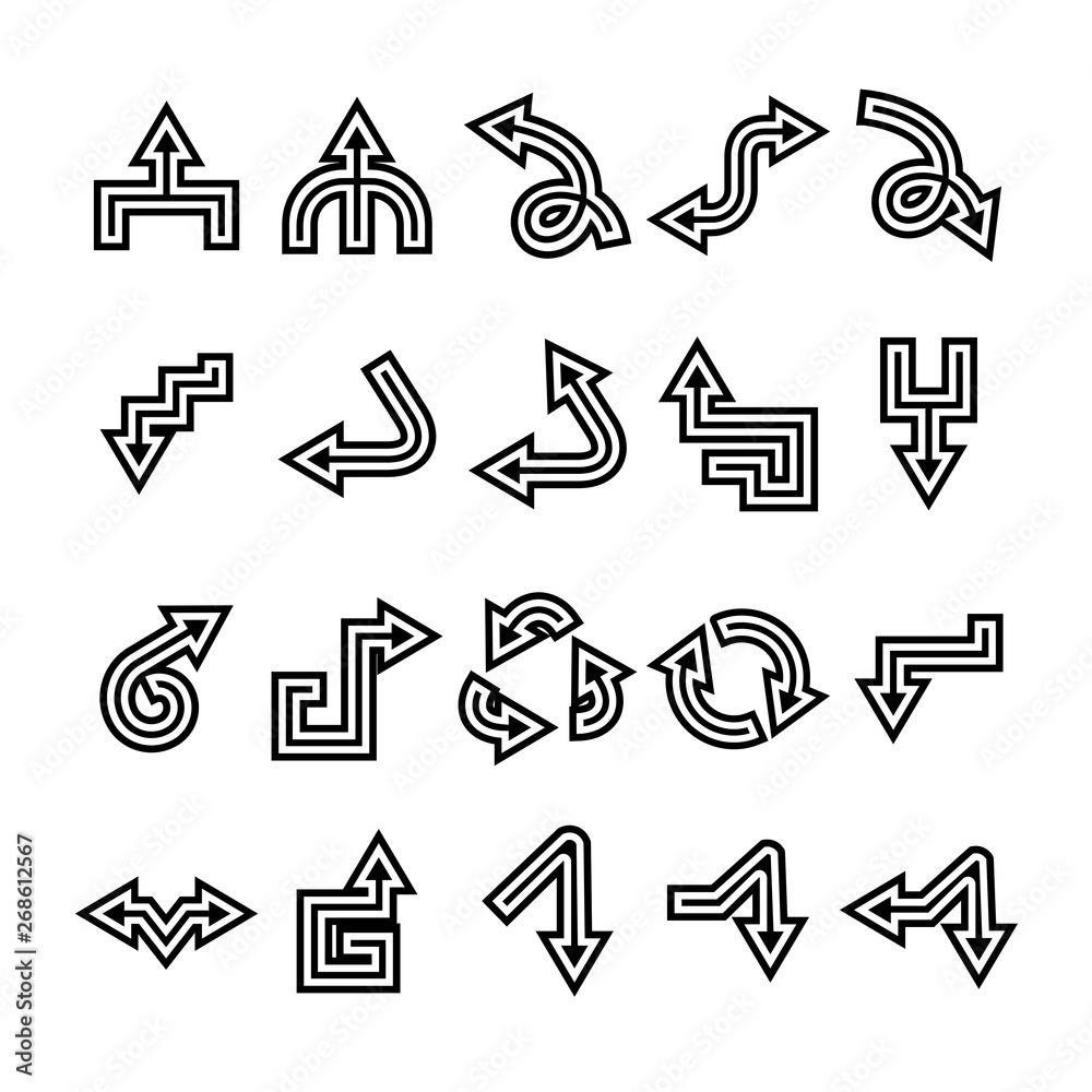 Fototapeta premium arrow icons set 