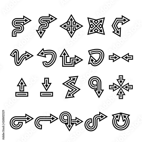 arrow icons set 