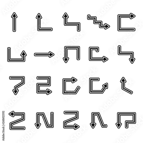 arrow icons set 