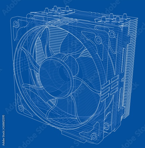 Cpu Coller Concept. Vector