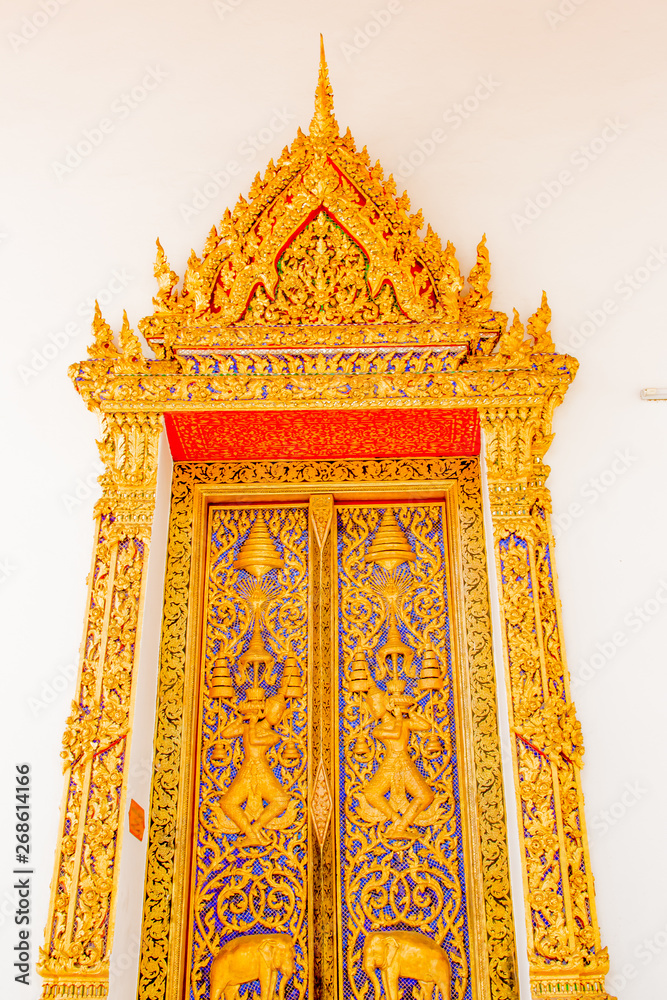 Wat Maha Phruttharam is ancient temples built since the Ayutthaya period at Khwaeng Maha Phruttharam, Khet Bang Rak, Bangkok Thailand on May 10,2019.