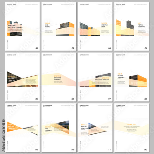 Creative brochure templates with architecture design. Abstract modern architectural background. Covers design templates for flyer, leaflet, brochure, report, presentation, advertising, magazine.