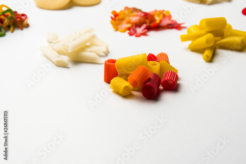 Snack pellets are non-expanded products made with raw materials like cereals, potatoes or vegetable powders, later processed using frying, hot air baking. multicoloured / shaped ready-to-eat snacks