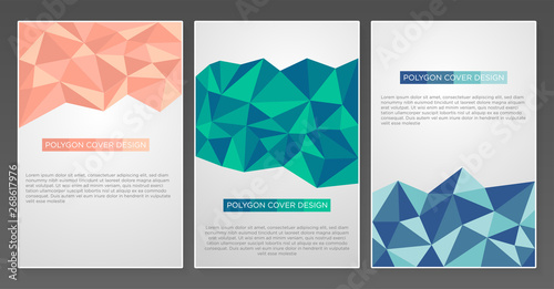 geomteric lowpoly cover background with triangle design vector eps 10