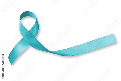 Turquoise/ Robin egg blue ribbon awareness on Bone cancer tumor, Addiction recovery, creft and craniofacial awareness 