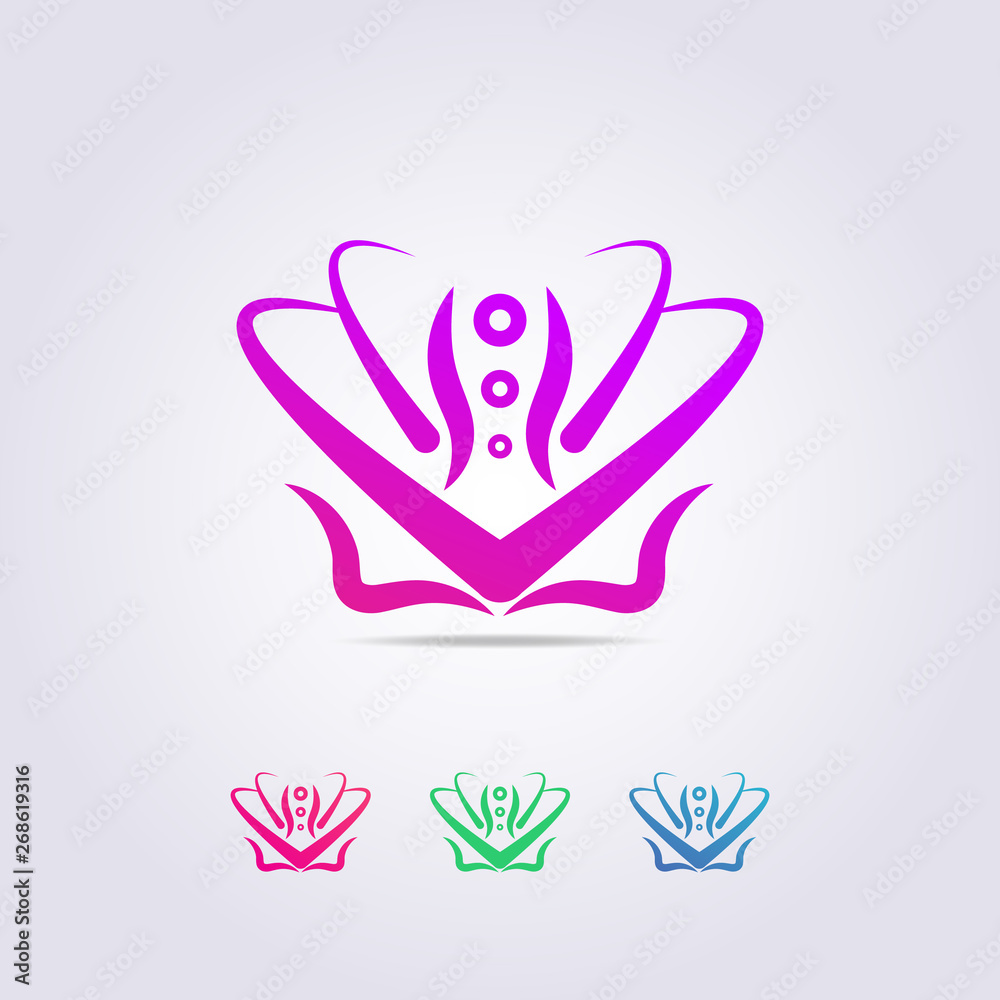 spine logo template with abstract ornaments, for your business and brand spine logo template with abstract ornaments, for your business and brand