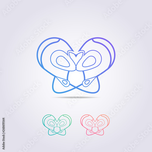 the pelvic bone logo template with a shape resembling a colorful butterfly