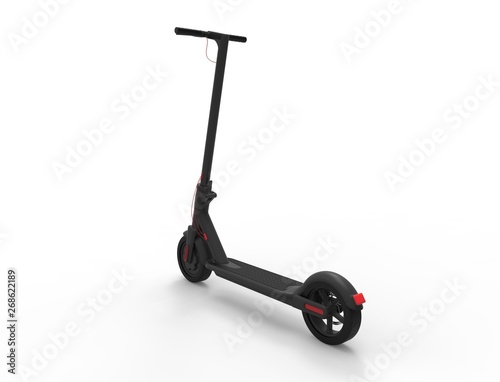 3D rendering of a electric mobility scooter isolated in white background
