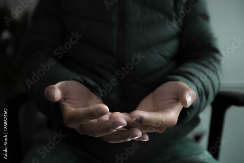 hands of a man