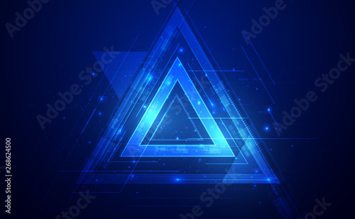 Tech futuristic abstract backgrounds, colorful triangle. vector illustration eps10