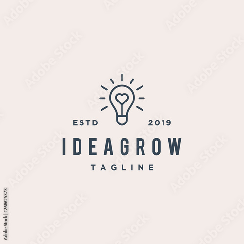 love idea grow vector logo design
