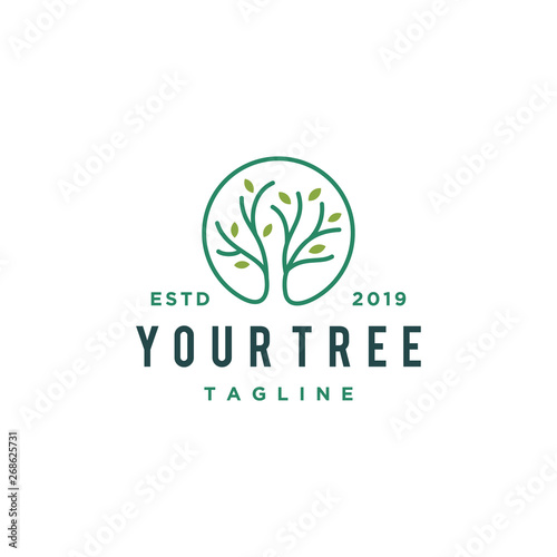 simple tree vector logo design