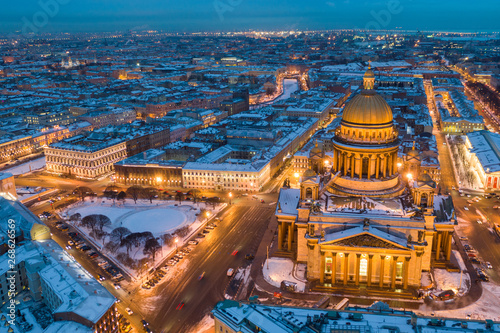 Saint Petersburg Russia, city skyline at Saint Isaac Cathedral