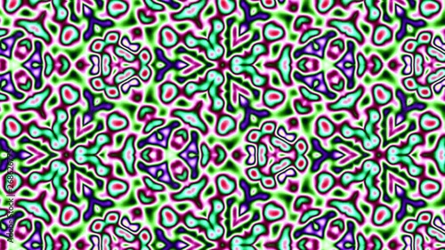 Wallpaper Mural Hypnotism. Hypnosis. Kaleidoscopic looping. Abstraction, mosaic. Psychedelic. Hallucinations. Multi-colored deformation. Background for a concert, night club, performances, video. Torontodigital.ca
