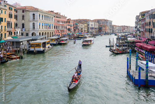VENICE, ITALY - MAY, 2017: View to Canal Grande from Rialto bridge, Venice, Italy
