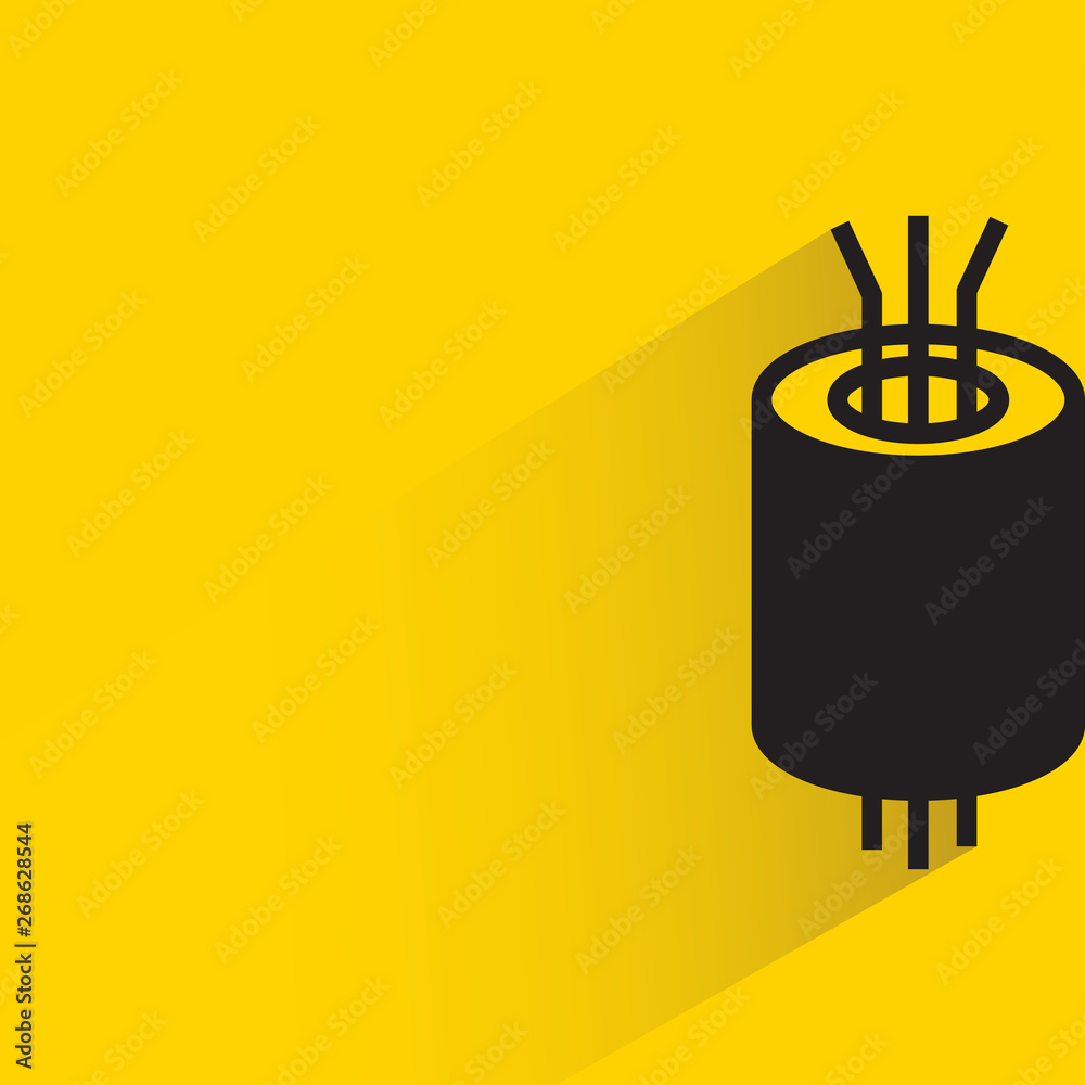 wire cable and pipe with drop shadow in yellow background wire cable and pipe with drop shadow in yellow background